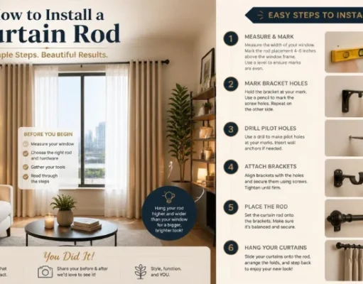 How to Install Curtain Rod Hardware for a Straight, Secure Finish How to Install Curtain Rod